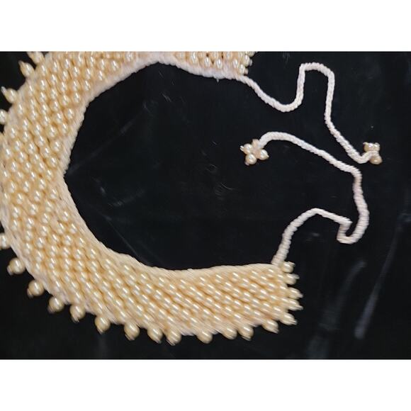 1940s Pearl Collar Necklace Adjustable RARE - Picture 5 of 10